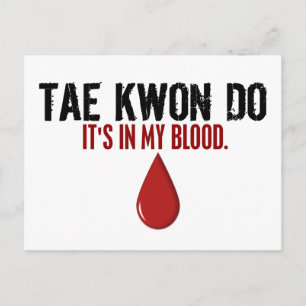 In meinem Blut TAE KWON DO Postkarte