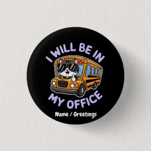 In meinem Büro ist das Niedliche Katzenfahren benu Button