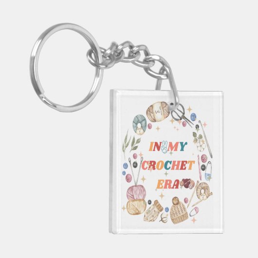 In meinem Crochet-Zeitalter Shirt "Crafter Mama Ge Schlüsselanhänger (Vorderseite links)