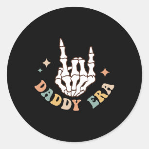 In meinem Daddy Era Lover Groovy Retro Papa Father Runder Aufkleber