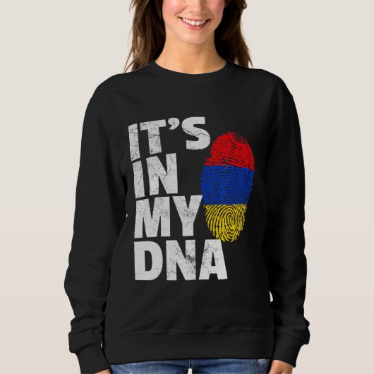 In meinem DNA-armenischen Armenien-Flaggenstaat Sweatshirt (Vorderseite)