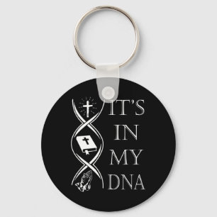 In meinem DNA-Vertrauen Gott Jesus Christlichen Gl Schlüsselanhänger