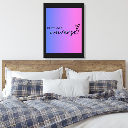 In meinem eigenen Universum Leinwanddruck (Insitu (Schlafzimmer))