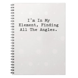 In meinem Element, alle Winkel findend, Math Whiz  Notizblock