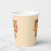 In meinem freundschaftlichen Zeitalter Retro Pappbecher (Rechts)