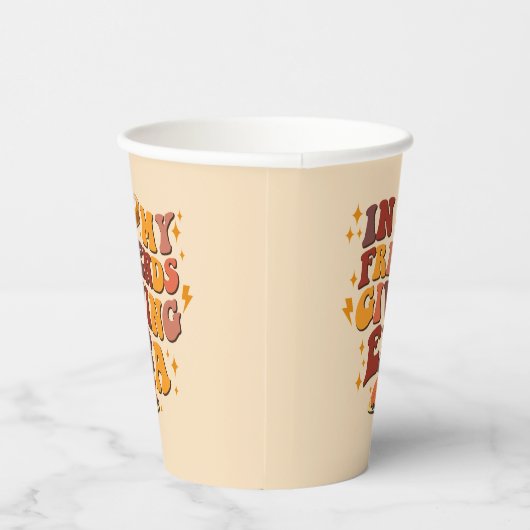 In meinem freundschaftlichen Zeitalter Retro Pappbecher (Rechts)