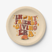 In meinem freundschaftlichen Zeitalter Retro Pappteller (Vorderseite)