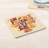 In meinem freundschaftlichen Zeitalter Retro Rechteckiger Pappuntersetzer (angewinkelt)