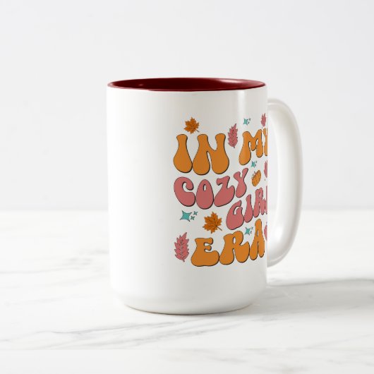 In meinem gemütlichen Mädchenalter Retro Groovy St Zweifarbige Tasse (VorderseiteRechts)