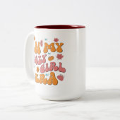 In meinem gemütlichen Mädchenalter Retro Groovy St Zweifarbige Tasse (Vorderseite Links)
