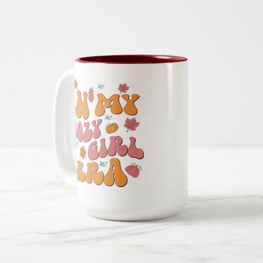 In meinem gemütlichen Mädchenalter Retro Groovy St Zweifarbige Tasse (Vorderseite Links)