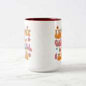 In meinem gemütlichen Mädchenalter Retro Groovy St Zweifarbige Tasse (Mittel)