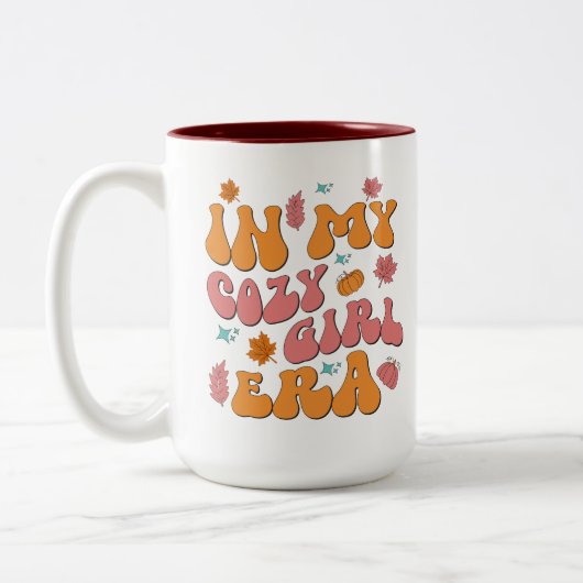 In meinem gemütlichen Mädchenalter Retro Groovy St Zweifarbige Tasse (Links)