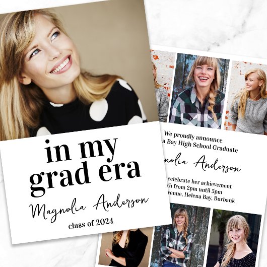 In meinem Grad-Ära-Multi-Foto Collage-Abschluss Ankündigung