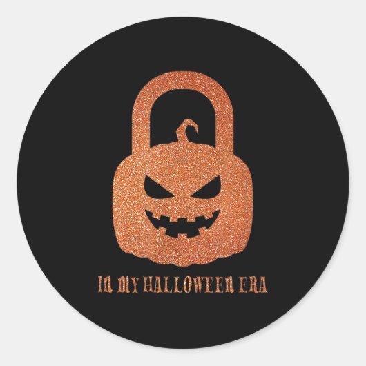 In meinem Halloween-Zeitalter, Kürbisshow-Girl Fun Runder Aufkleber (Vorderseite)