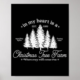 In meinem Herzen ist ein Weihnachtsbaum Xmas Baums Poster