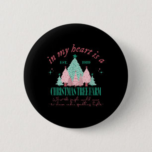 In meinem Herzen ist ein Weihnachtsbaumhof Vintag Button
