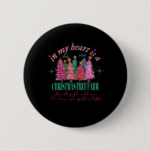 In meinem Herzen ist ein Weihnachtsbaumhof Vintag Button