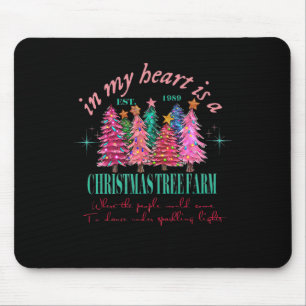 In meinem Herzen ist ein Weihnachtsbaumhof Vintag Mousepad