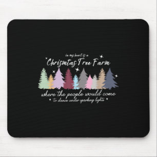 In meinem Herzen ist ein Weihnachtsbaumhof Vintag Mousepad