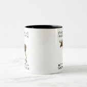 In meinem Kopf denke ich an Elch Funny Zweifarbige Tasse (Mittel)
