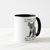 In meinem Kopf denke ich an Koalas Funny Tasse (VorderseiteRechts)