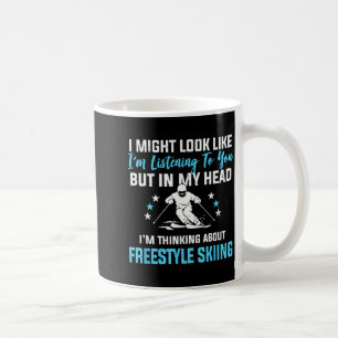 In meinem Kopf Freestyle-Skifahren Lustiges Zitat  Kaffeetasse
