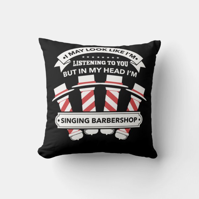 In meinem Kopf singen Barbershop Quartett-Geschenk Kissen (Vorderseite)