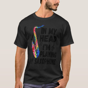 In meinem Kopf spiele ich meine Gefärbte Krawatte  T-Shirt