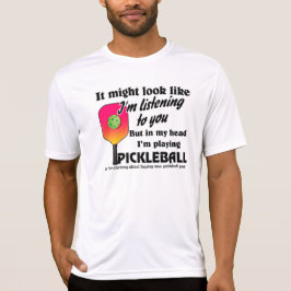 In meinem Kopf spiele ich Pickleball Funny T-Shirt