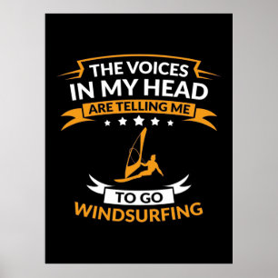 In meinem Kopf Wollte ich, Windsurfen zu gehen Poster