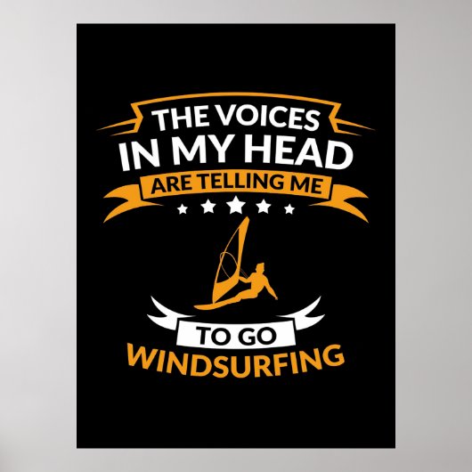 In meinem Kopf Wollte ich, Windsurfen zu gehen Poster (Vorne)
