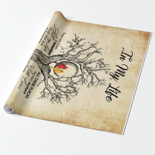 In meinem Leben gibt es Orte, an die ich mich Vint Geschenkpapier (Ungerollt)