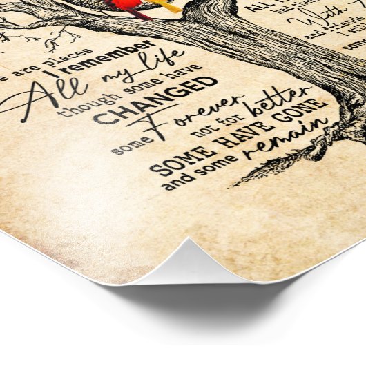 In meinem Leben |Ich erinnere mich an all mein Leb Fotodruck (Ecke)