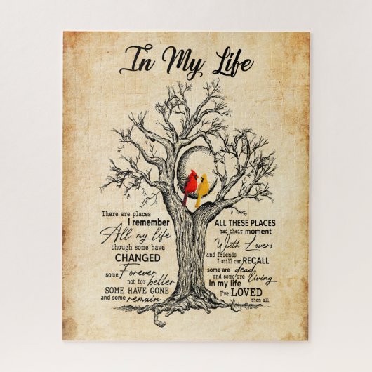 In meinem Leben |Ich erinnere mich an all mein Leb Puzzle (Vertikal)