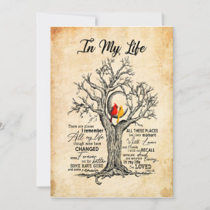 In meinem Leben Ich erinnere mich an all mein Lebe Einladung