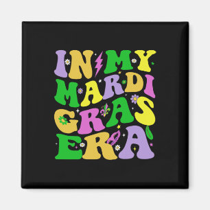 In meinem Mardi Gras Era Festival Retro Karneval F Magnet
