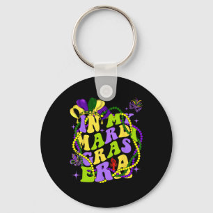 In meinem Mardi Gras Era Herz Fleur-de-lis Symbol Schlüsselanhänger