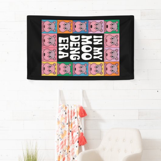 In meinem Moo Deng Era Moo Deng Hippo Lover Banner (Insitu)