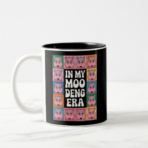 In meinem Moo Deng Era Moo Deng Hippo Lover Zweifarbige Tasse
