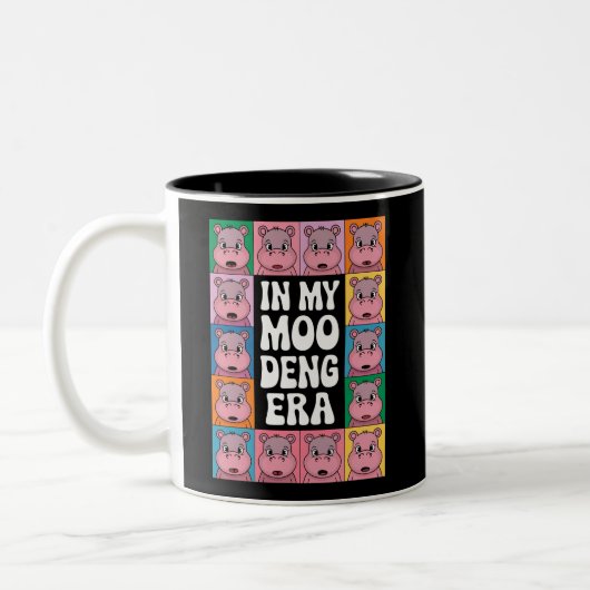 In meinem Moo Deng Era Moo Deng Hippo Lover Zweifarbige Tasse (Links)