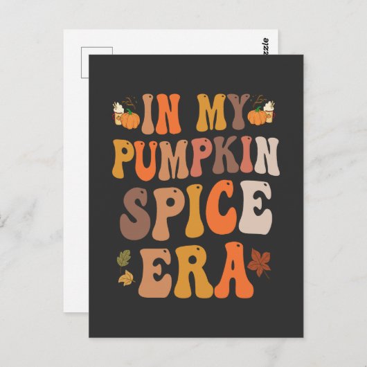 In meinem Pumpkin Gewürz Erbe Funny Groovy Fall Ge Postkarte (Vorne/Hinten)