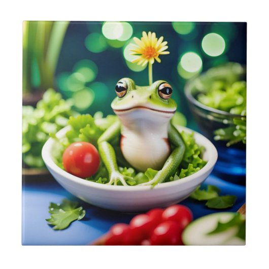 In meinem Salat ist ein Frosch Fliese (Vorderseite)
