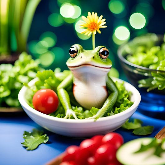 In meinem Salat ist ein Frosch Leinwanddruck
