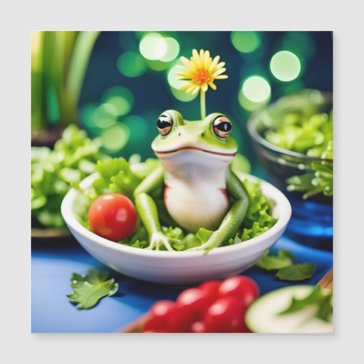 In meinem Salat ist ein Frosch Magnetkarte (Vorderseite)