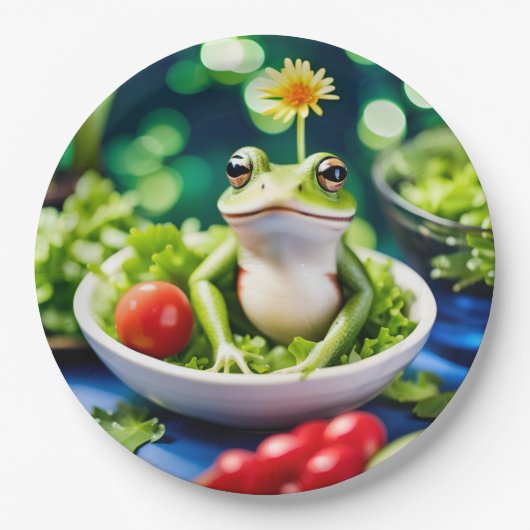 In meinem Salat ist ein Frosch Pappteller (Vorderseite)
