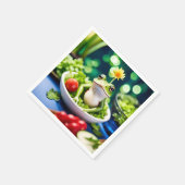 In meinem Salat ist ein Frosch Serviette (Ecke)