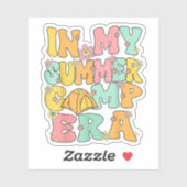In meinem Sommercamp Zeitalter Retro Groovy Summer Aufkleber (Blatt)