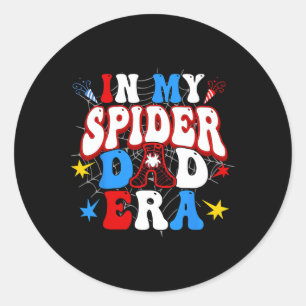 In meinem Spider Vater Ära Geburtstag Matching Fam Runder Aufkleber