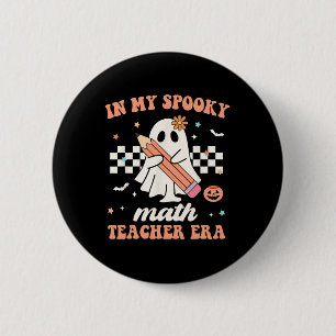 In meinem Spooky Mathe Lehrer Era Groovy Retro Hal Button